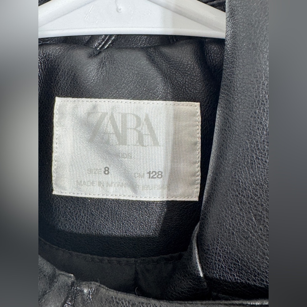 Zara Kids Faux Leather Biker Jacket NWOT - Picture 4 of 5